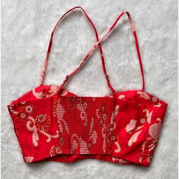 NWT A.L.C. Arit Floral Cotton Sweetheart Crop Top in Calla Multi, Size 6 - Picture 14 of 16
